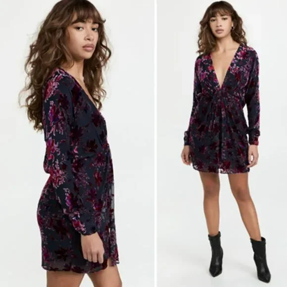 Rag & Bone Eloise Burnout Velvet Mini Dress - Picture 2 of 10